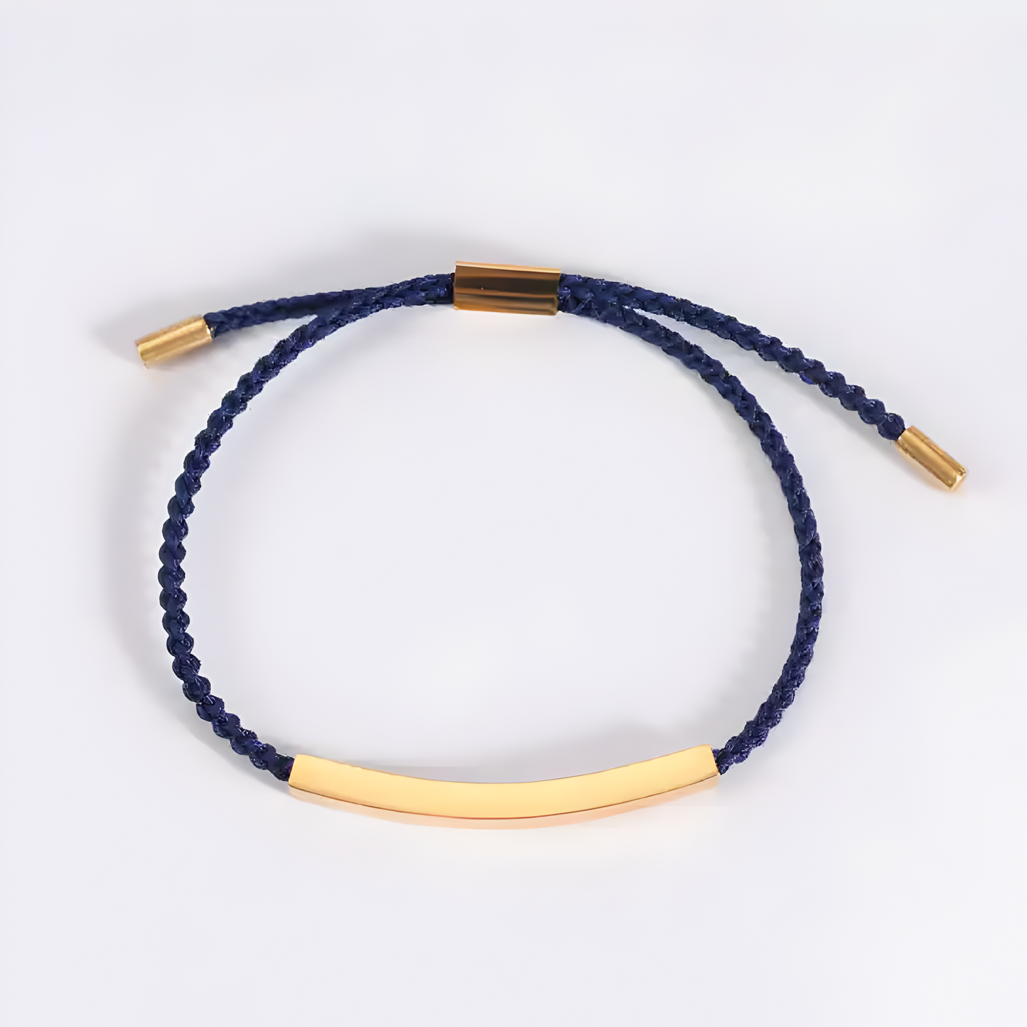 Engravable Blue Adjustable Bracelet